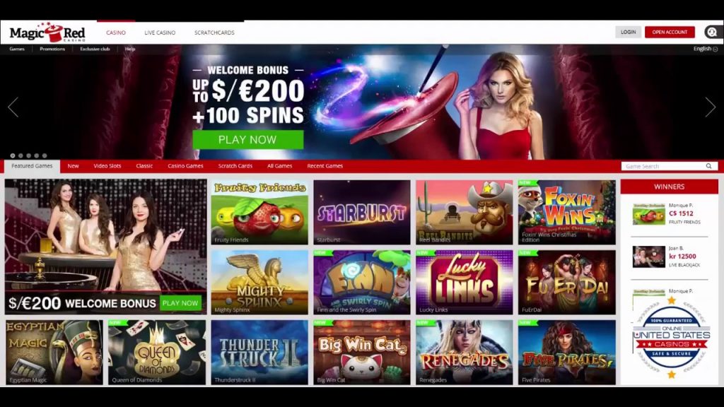 Magic Red casino website