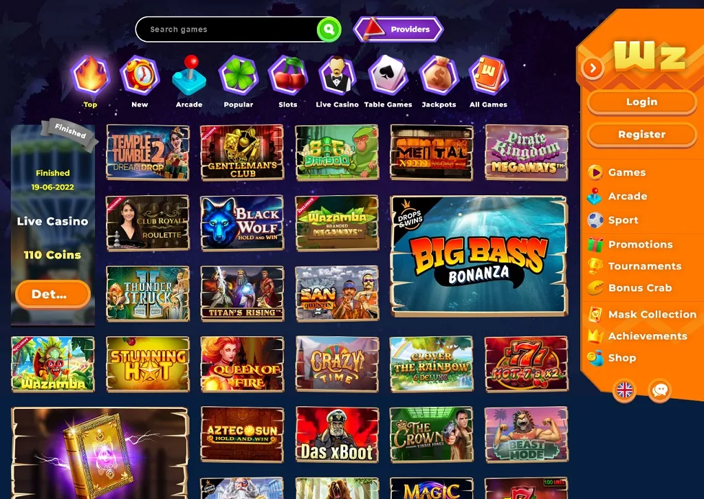 wazamba casino  games