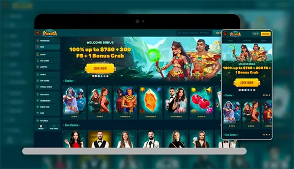 Spinanga Casino lobby